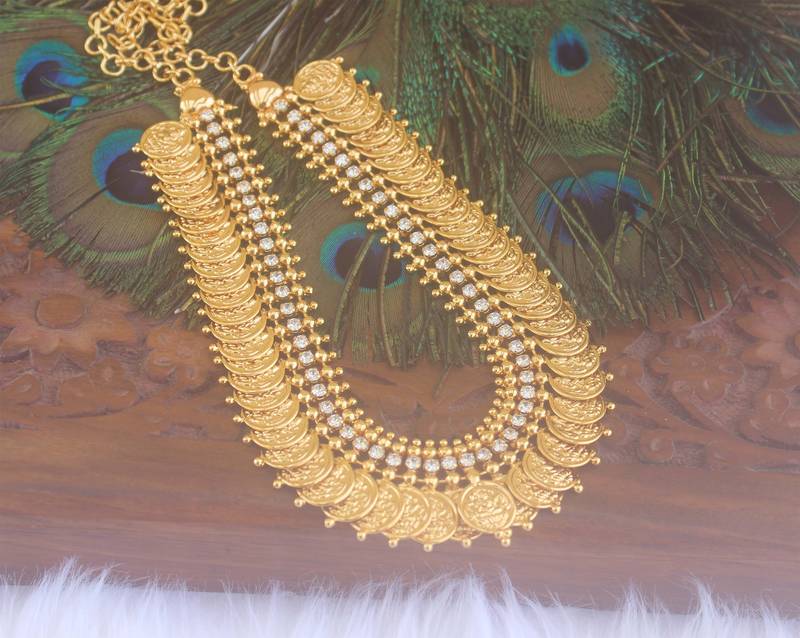 Kerala style kasu stone necklace