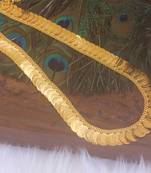 Gold plated kerala head coin long necklace