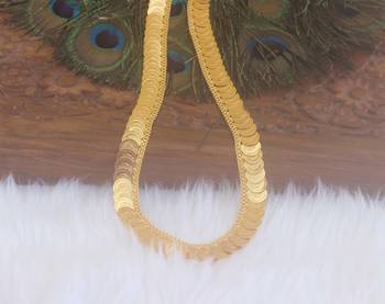 Gold plated kerala head coin long necklace 3