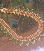 Kerala style premium gold plated palakka necklace