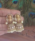 Matte finish kerala style jumka earrings