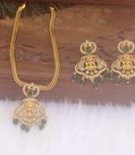 Matte finish temple beads necklace set