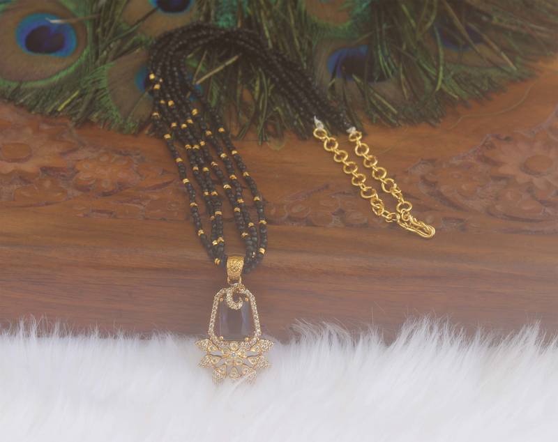 Handmade gold plated beads necklace