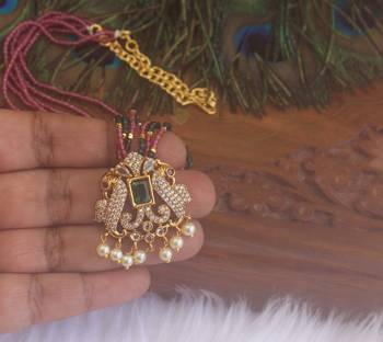 Peacock handmade beads necklace 2