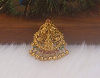Matte finish temple peacock pendant 1