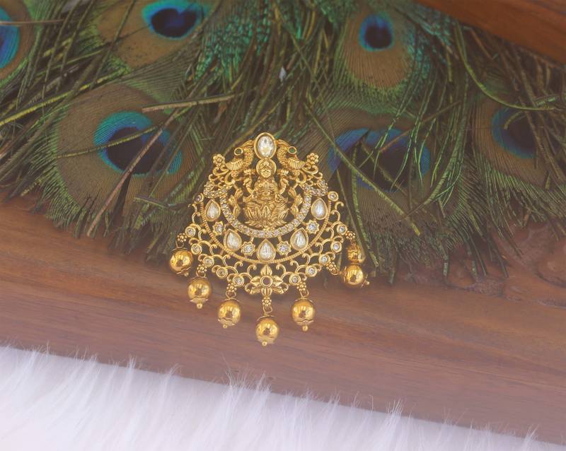 Matte finish temple pendant