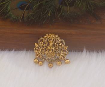 Matte finish lakshmi temple pendant 2