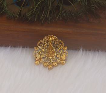 Matte finish lakshmi temple pendant 3