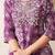 Gold embroidered chikankari  pure cotton dark purple straight kurta pant set