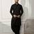 black embroidered kurta & patiala set