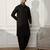 black embroidered kurta & patiala set