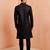 Black jute indo-western kurta pant set