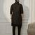 black kurta pyjama set with dupatta