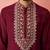 Wine chanderi kurta set with cream pyjama - premium wedding collection