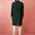 Bottle green chanderi kurta set with cream pyjama - wedding special
