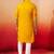 yellow digital print kurta with pyjama - high neck traditional set