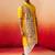 yellow digital print kurta with pyjama - high neck traditional set