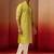 green thread embroidered kurta with pyjama - geometric traditional set