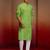 green bandhani kurta with pyjama - fresh summer set