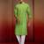 green bandhani kurta with pyjama - fresh summer set