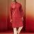 rust bandhani kurta with pyjama - gems work traditional set