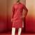 rust bandhani kurta with pyjama - gems work traditional set