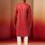 rust bandhani kurta with pyjama - gems work traditional set