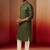 green bandhani gems work kurta with pyjama - ornate traditional set