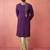 purple zari kurta with beige dhoti - festive ethnic set
