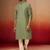 green digital print kurta with pyjama - premium gems plus set