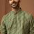 green digital print kurta with pyjama - premium gems plus set