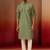 green digital print kurta with pyjama - premium gems plus set