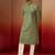 green digital print kurta with pyjama - premium gems plus set