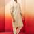 Beige embroidered kurta with cream pants - ethnic set