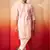 peach digital print kurta with pyjama - stylish festive set