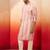 peach digital print kurta with pyjama - stylish festive set