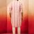 peach digital print kurta with pyjama - stylish festive set