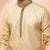 cream royal blue embroidered kurta with pyjama - luxury traditional set