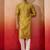 yellow jacquard kurta with pyjama - bright festive set