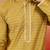 yellow jacquard kurta with pyjama - bright festive set