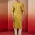 yellow jacquard kurta with pyjama - bright festive set