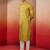 yellow jacquard kurta with pyjama - bright festive set