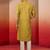 yellow jacquard kurta with pyjama - bright festive set