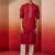 maroon jacquard kurta with pyjama - traditional festive set