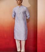 Purple jacquard kurta with pyjama - serene festive set
