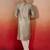 grey jacquard kurta with pyjama - contemporary festive set