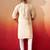 white rust jamdani kurta pyjama set - navratri traditional wear