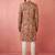 Cream kurta with cream pyjama - printed eid set