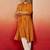 mustard bandhani kurta set with cream pant and dupatta - festive collection