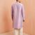 Purple silk kurta pyjama set - hand embroidery ethnic motif traditional festival wear